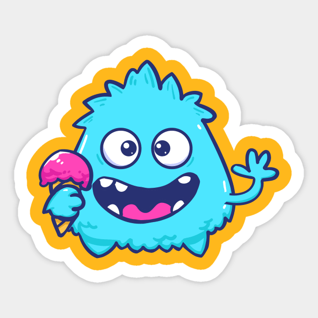 Blue monster cute Sticker by Candy Store